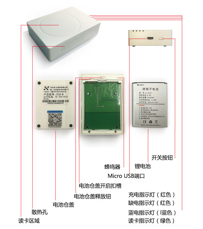 华旭J15S-B蓝牙型身份证阅读器