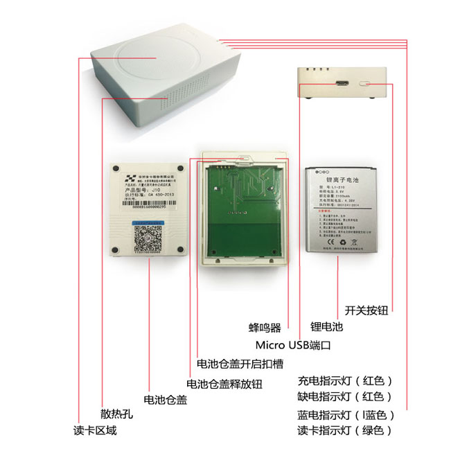 华旭J15S-B蓝牙型身份证阅读器